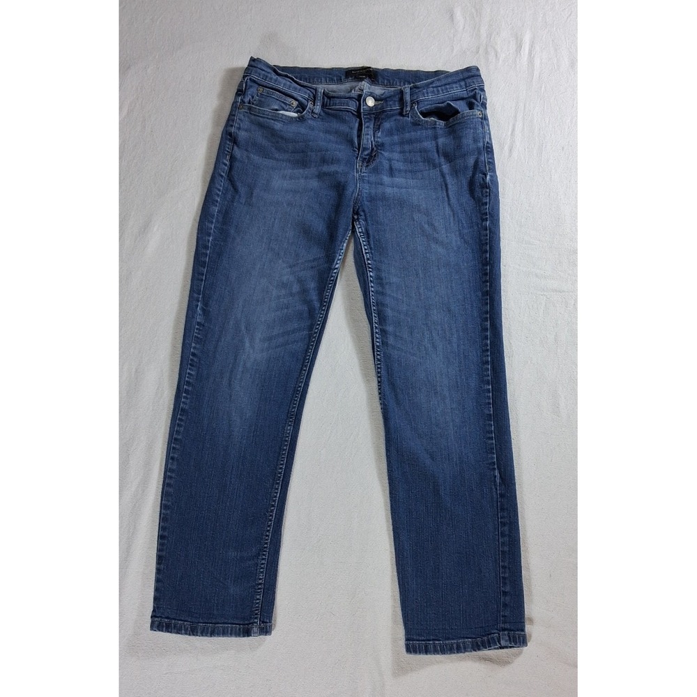 Banana Republic Classic Straight Leg Black Jeans Women's Size 10 Stretch Denim